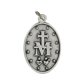 Ovale Metall-Medaille aus Zamack der wundertätigen Madonna, 2,5 cm