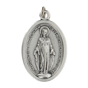 Medalla ovalada de metal Virgen Milagrosa 2,5 cm zamak