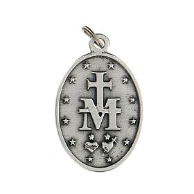Médaille ovale en métal Vierge Miraculeuse 2,5 cm zamak