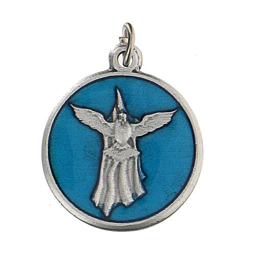 Round enamelled medal, Confirmation souvenir with Holy Spirit, 1.5 cm, zamak 1