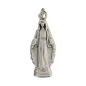 Medaglietta con sagoma della Madonna Miracolosa 2,5 cm zama