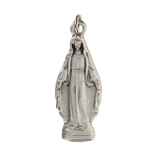 Medaglietta con sagoma della Madonna Miracolosa 2,5 cm zama 1