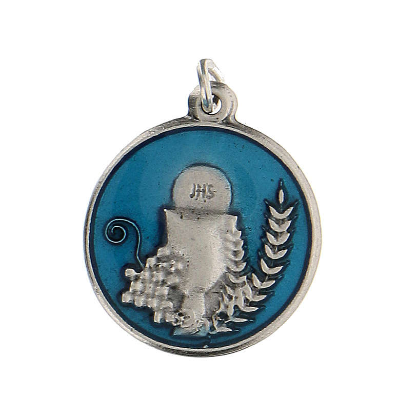 Médaille ronde émaillée avec Calice IHS 1,5 cm zamak vente en ligne