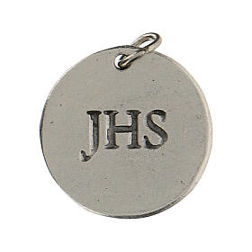Round medal, IHS Chalice for First Communion, 1.5 cm, zamak