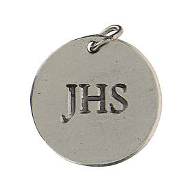Medalha redonda Cálice IHS para Primeira Comunhão 1,5 cm zamak