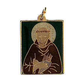 St Francis enameled pendant