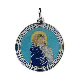 Pendentif Vierge à l'Enfant turquoise