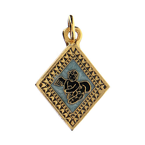 Little angel rhombus medal, enameled 1