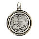 Round medal, polished edge, St. Joseph and the Holy Family, 3 cm s2