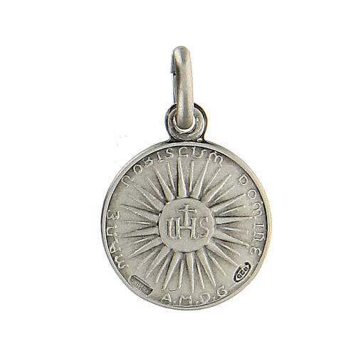 Medalla rostro Cristo IHS plata 925 1,2 cm 2