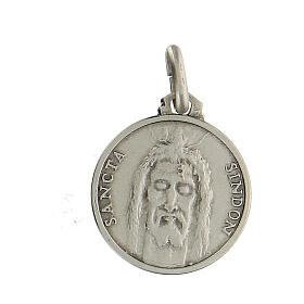 IHS kleine Medaille aus Silber 925 mit dem Gesicht Jesu, 1,7 cm