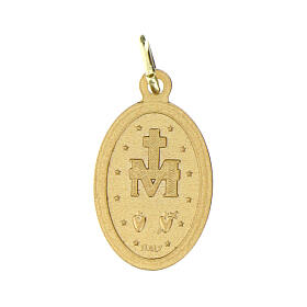 Miraculous Medals, French inscription, SET of 100, 1.8 cm, gold plated aluminium
