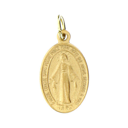 Miraculous Medals, French inscription, SET of 100, 1.8 cm, gold plated aluminium 1