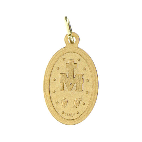 Miraculous Medals, French inscription, SET of 100, 1.8 cm, gold plated aluminium 2