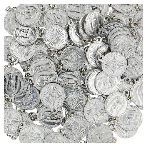 Medaillen aus weißem Aluminium mit heiligem Gesicht und IHS (PACKUNG mit 100 Stück), 1,8 cm 3