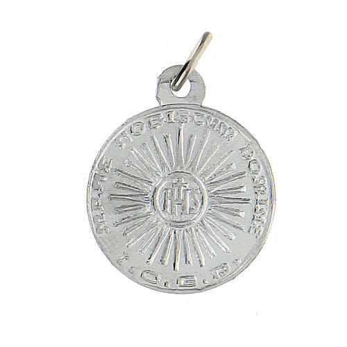 Medallas 100 PIEZAS CAJA Sagrado Rostro aluminio blanco IHS 1,8 cm 2