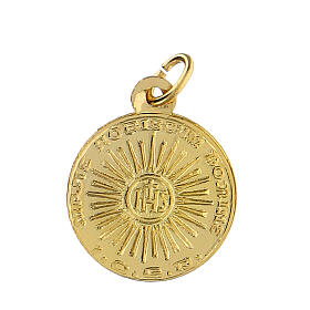 Medaliki 100 szt. OPAKOWANIE Święte Oblicze IHS aluminium pozłacane 1,8 cm