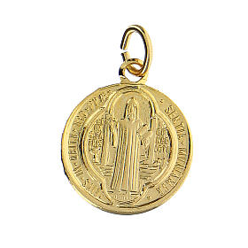 Saint Benedict medals,SET of 100, 1.8 cm, gold plated aluminium