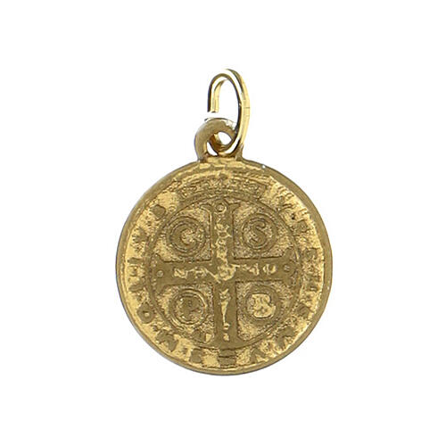 Saint Benedict medals,SET of 100, 1.8 cm, gold plated aluminium 2