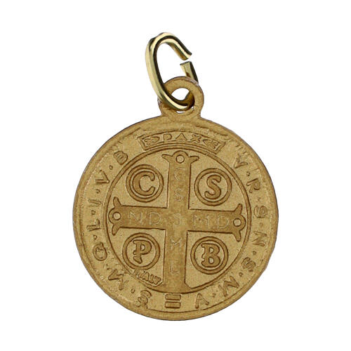 Saint Benedict medals,SET of 100, 1.8 cm, gold plated aluminium 3