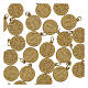 Saint Benedict medals,SET of 100, 1.8 cm, gold plated aluminium s2
