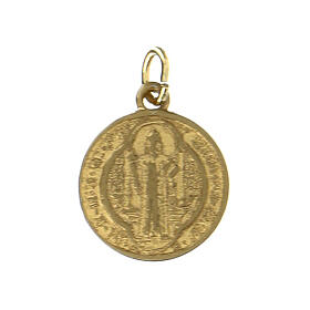 Medals 100 PCS PACK St Benedict golden aluminum 1.8 cm