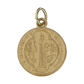 Medals 100 PCS PACK St Benedict golden aluminum 1.8 cm