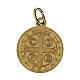 Medals 100 PCS PACK St Benedict golden aluminum 1.8 cm s3