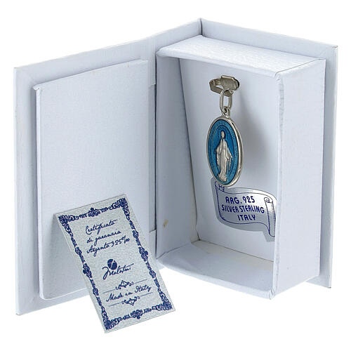 Medalla Virgen milagrosa de plata sterling 925 2