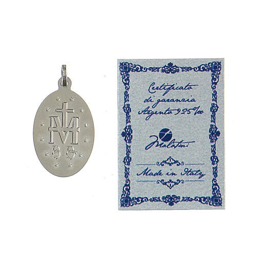 Miraculous Mary medal in 925 sterling silver 4