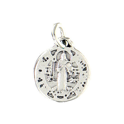 Medal of St. Benedict, 10 mm, silver-plated zamak 1