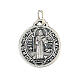 St Benedict medal in silver-plated zamak 16 mm s1