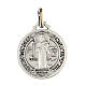 Medal of St. Benedict, 25 mm, silver-plated zamak s1