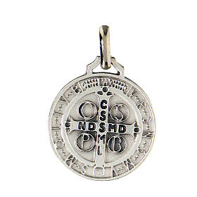 Medalik Święty Benedykt zamak posrebrzany 25 mm
