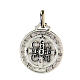 Saint Benedict medal in silver-plated zamak 25 mm s2