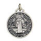 Medal of Saint Benedict, 35 mm, silver-plated zamak s1