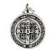 Medal of Saint Benedict, 35 mm, silver-plated zamak s2