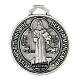 Saint Benedict medal in silver-plated zamak 45 mm s1