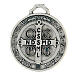 Saint Benedict medal in silver-plated zamak 45 mm s2