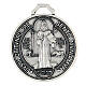 Saint Benedict medal in silver-plated zamak 55 mm s1