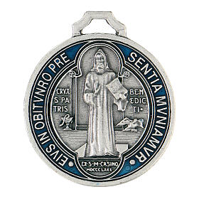 Shanrya Ciondolo San Benedetto In Acciaio Inossidabile - Medaglia Bifacciale Protettiva, Ipoallergenica, 1,6x2,5 Cm (2 Pezzi)