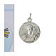 Medaglia argento 925 lucido Carlo Acutis con filo colorato s2