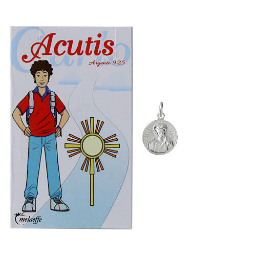 Médaille petite taille Carlo Acutis argent 925 1