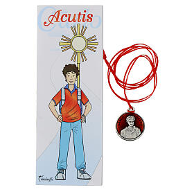 Carlo Acutis pendant with red background 20 mm