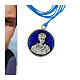 Medalla Carlo Acutis fondo azul 20 mm s2