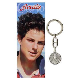 Key ring of Carlo Acutis, 0.8 in medal with quote