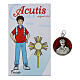 Carlo Acutis' medal with red enamel, 0.8 in s1