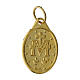 Medalla 2x1 cm Virgen Milagrosa dorada con inscripción en latín s2