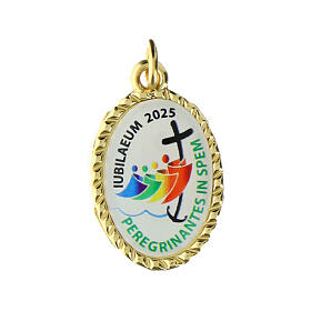 Jubileu 2025 medalha logótipo oficial dourada 2,5 cm