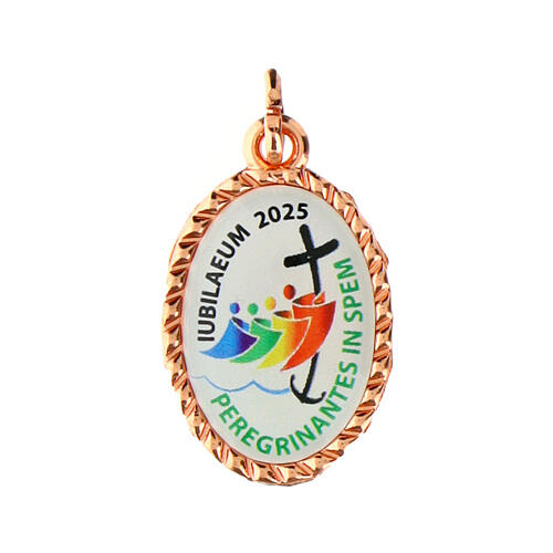 Rose gold medal with 2025 Jubilee official logo, 1 in 1